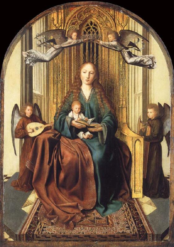 Quentin Massys The Virgin and Child Enthroned,with four Angels France oil painting art